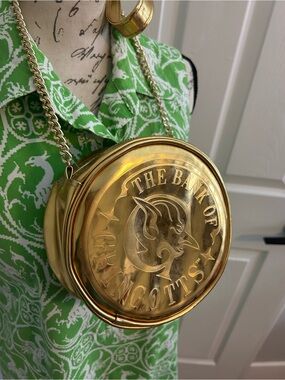 NWT Gold 'The Bank of Gringotts' Round Crossbody Bag